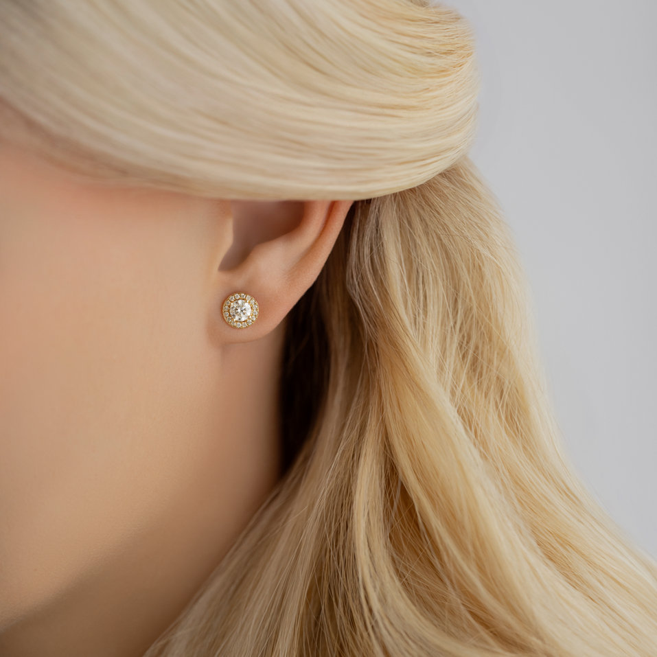 Náušnice s diamantmi Sparkling Rain