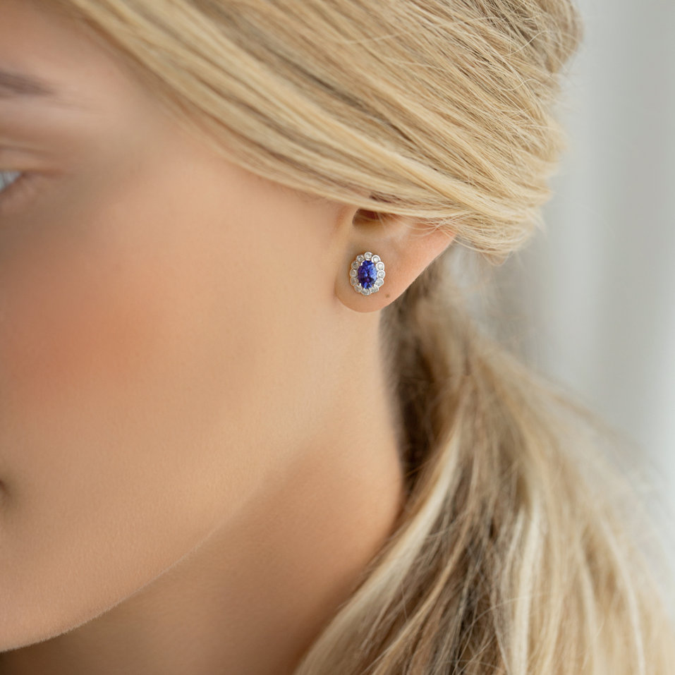 Náušnice so smaragdom a diamantmi Princess