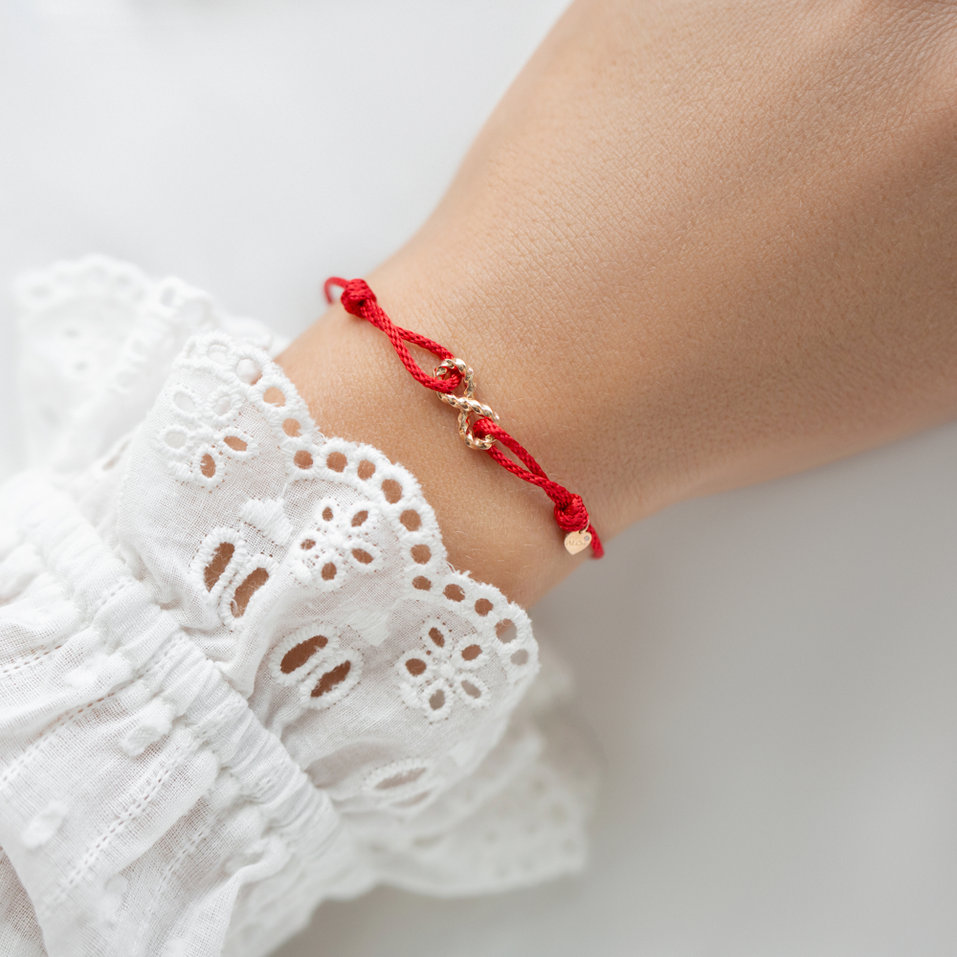 Diamantový náramok so šnúrkou Infinite life