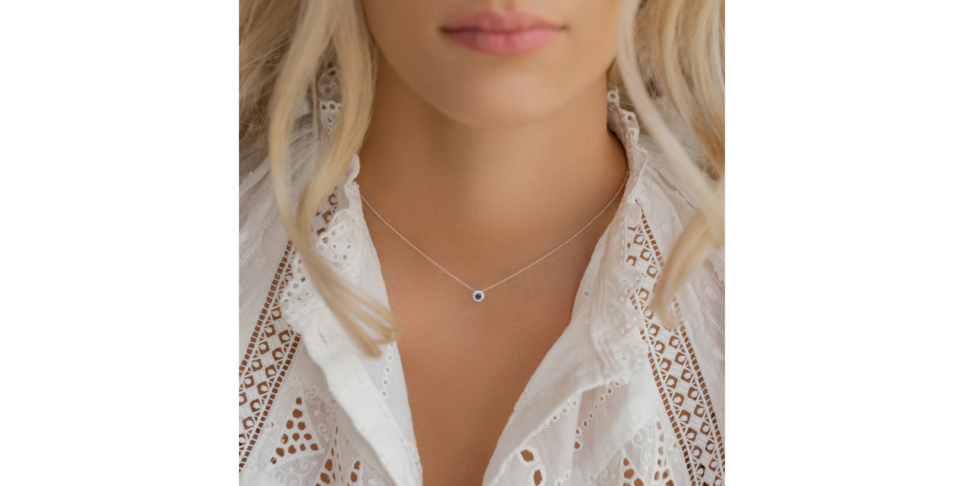 Náhrdelník s rubínom a diamantmi Curvy Wish