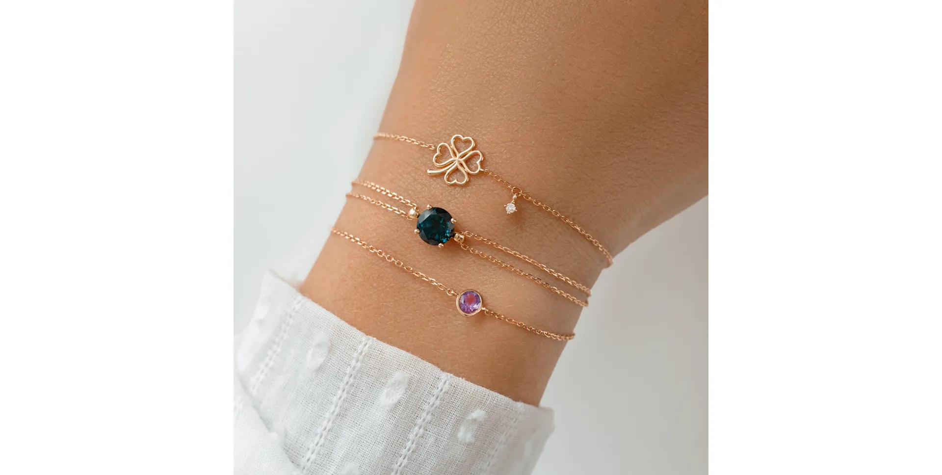 Náramok s ametystom Neon Dot