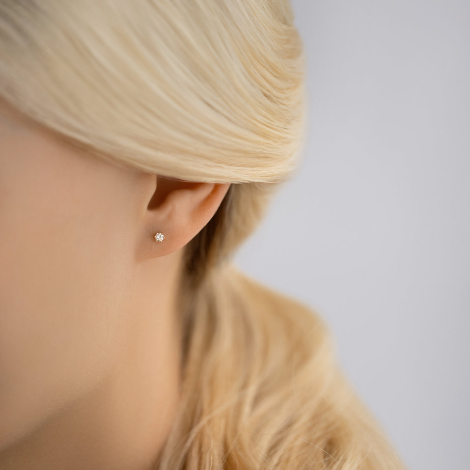 Náušnice s diamantom Essential Sparks