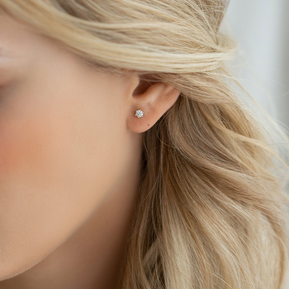 Náušnice s diamantom Essential Sparks