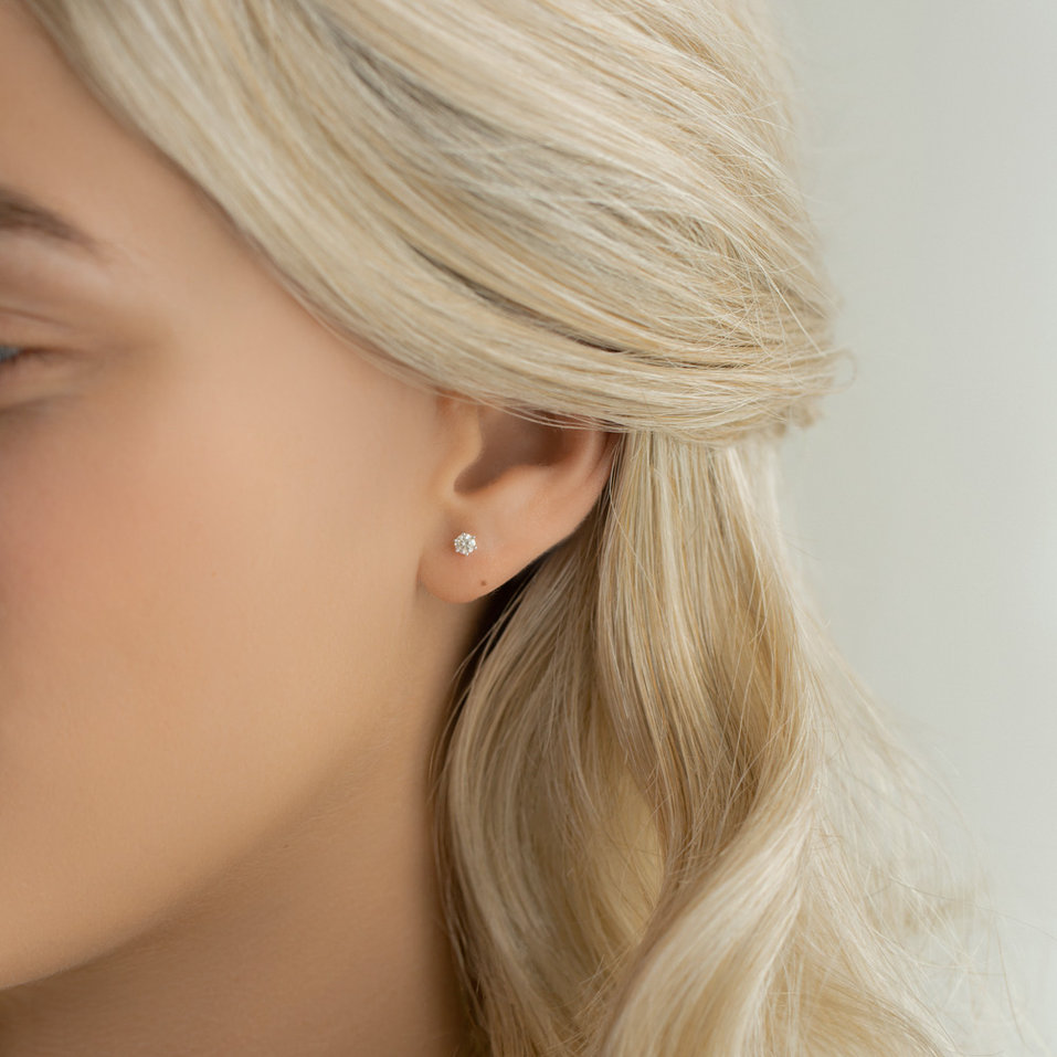 Náušnice s diamantom Essential Sparks