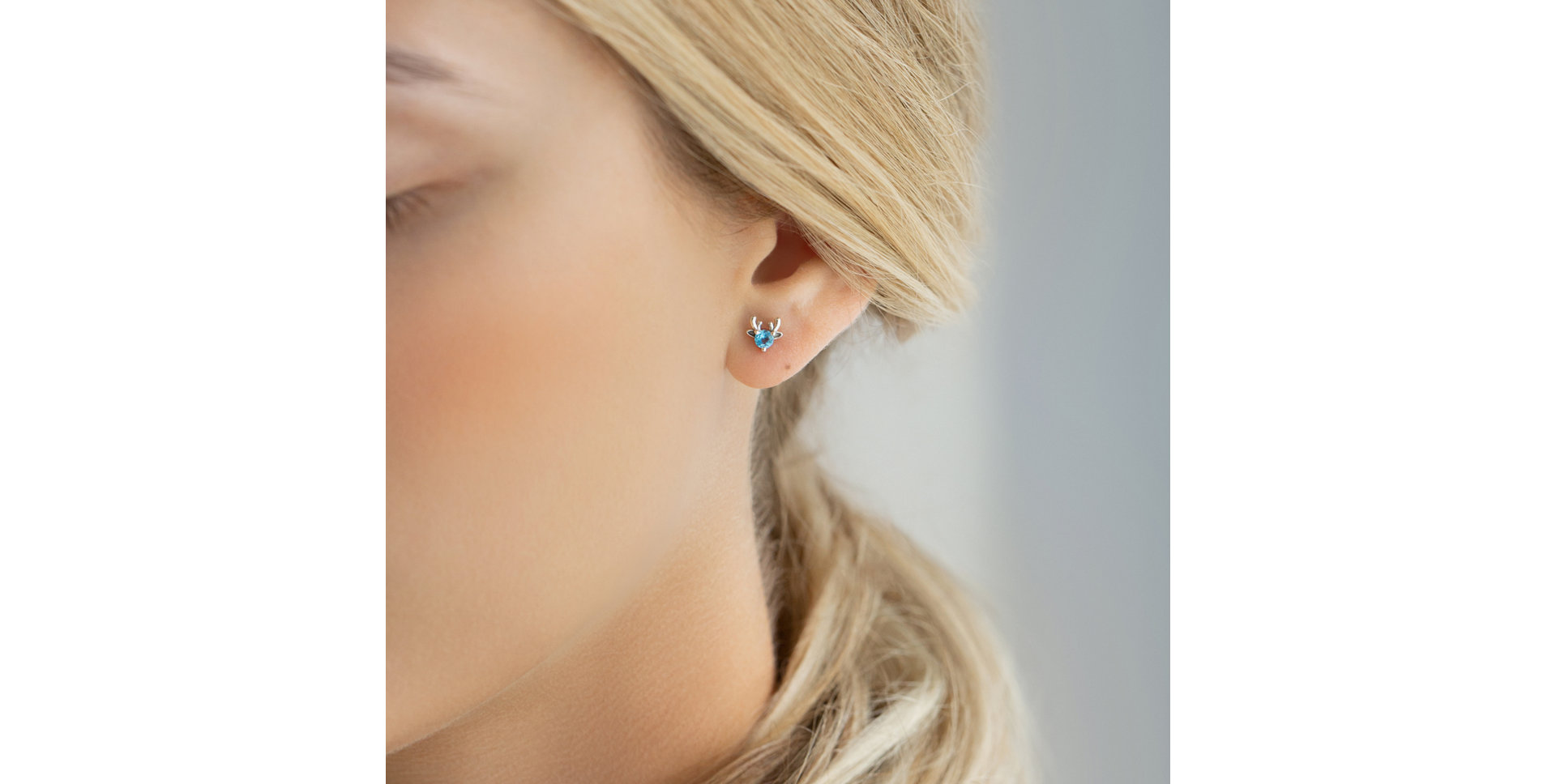 Náušnice s rhodolitom The Deer