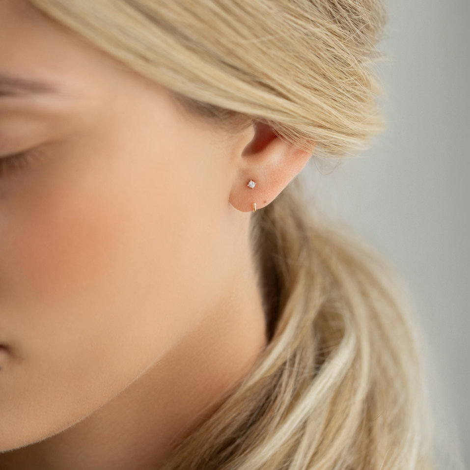 Náušnice s diamantom Tango