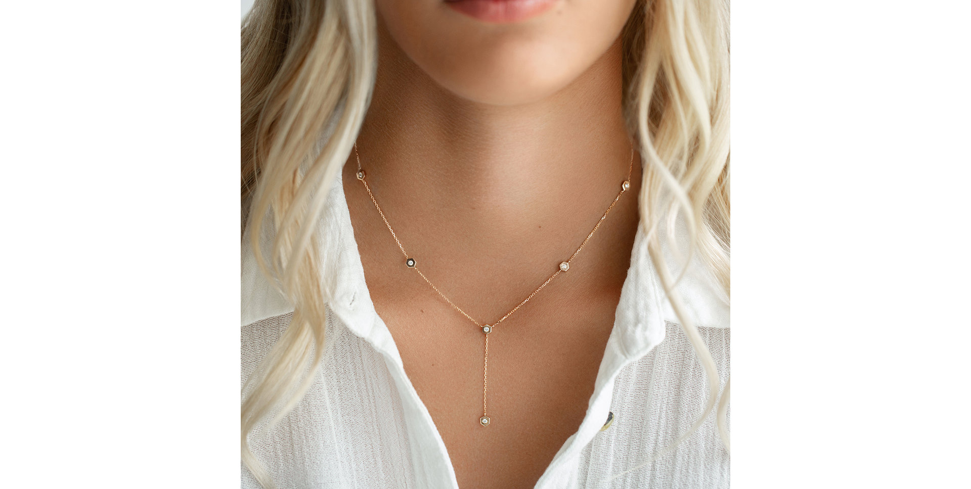 Náhrdelník s diamantmi Six Sides