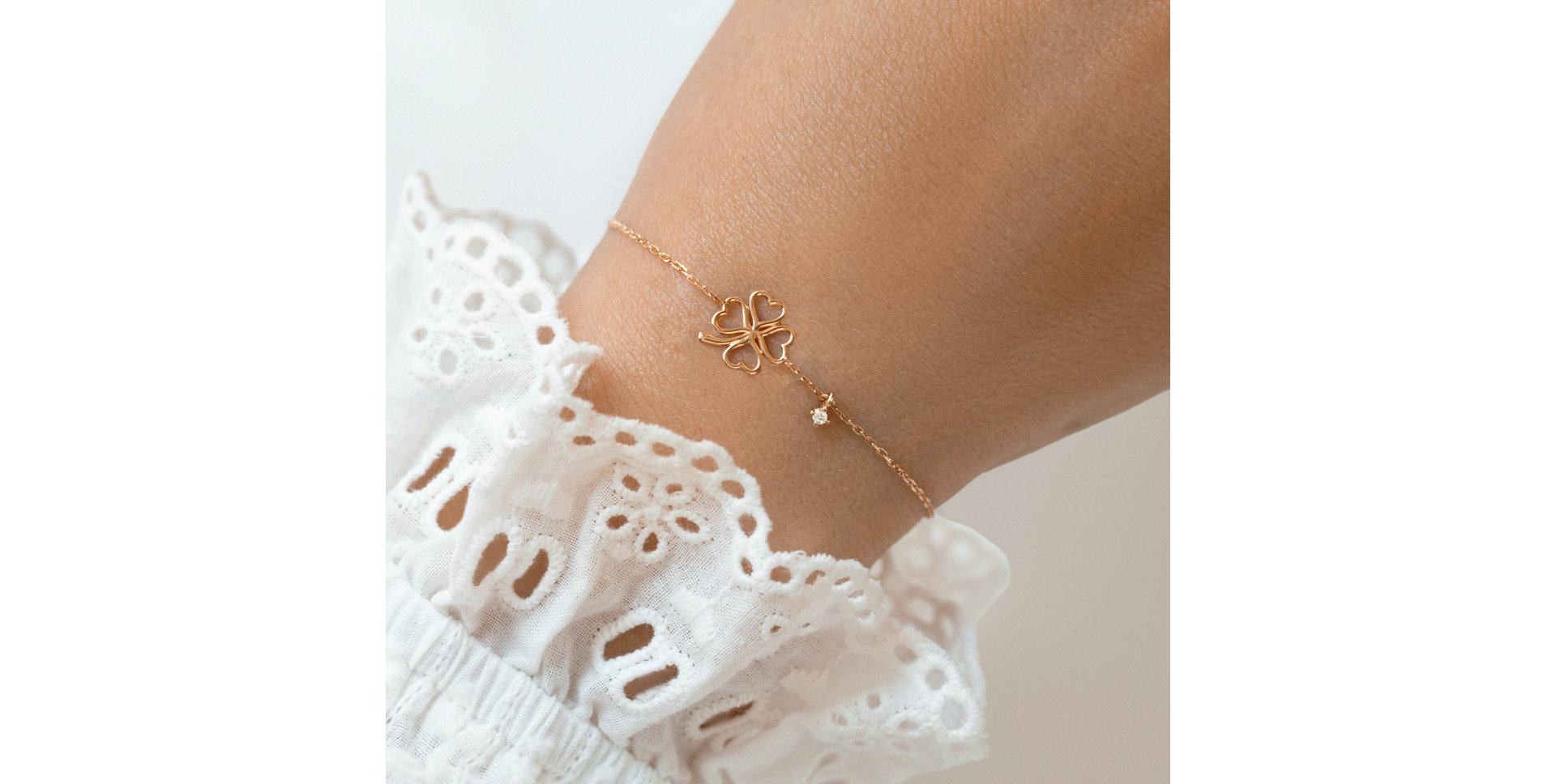 Náramok s diamantom Harmonic Cloverlight