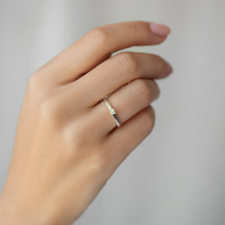 Prsteň s diamantom Lovely Spark