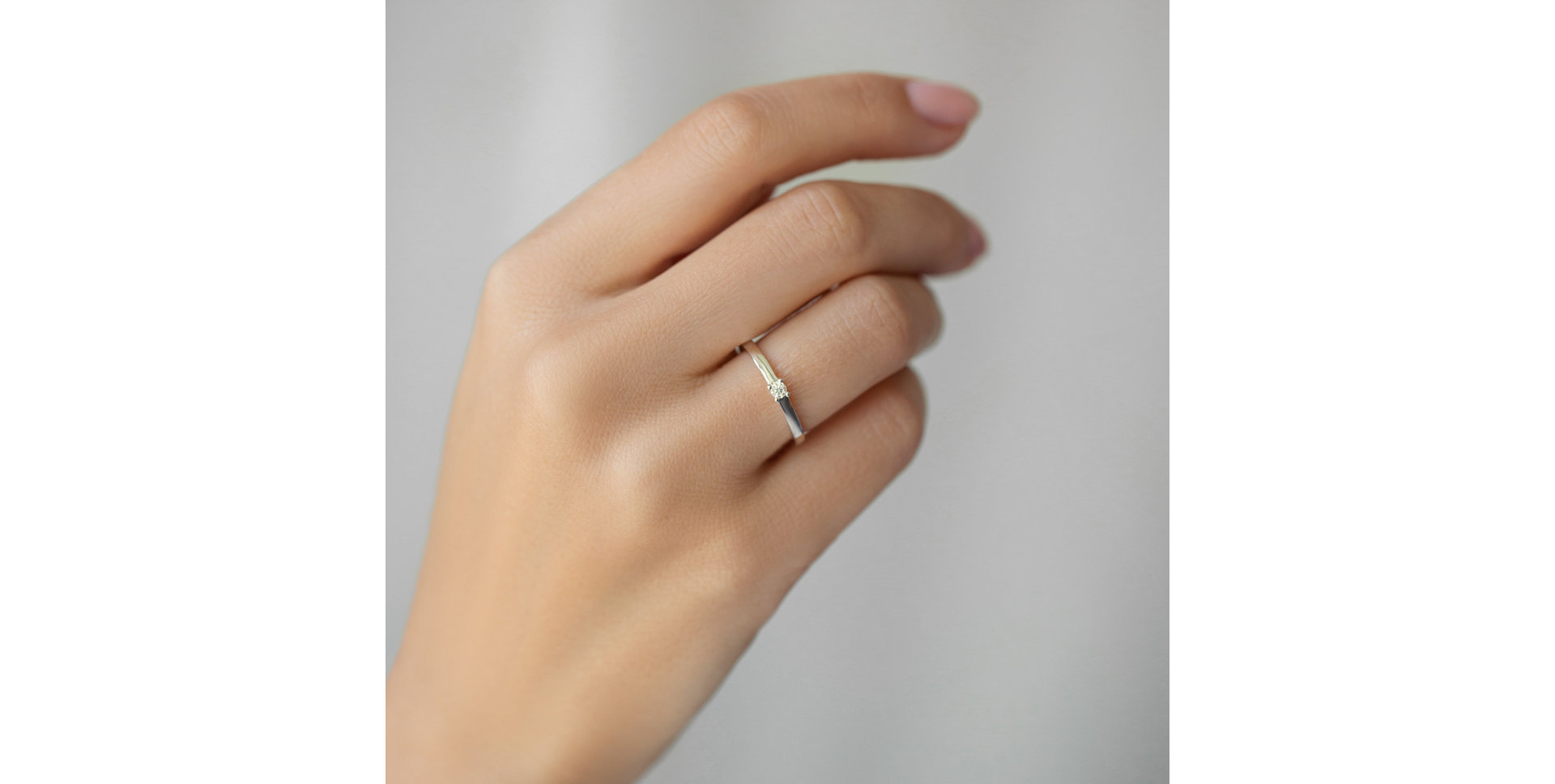 prsteň 14kt biele zlato s diamantom Spark of Love