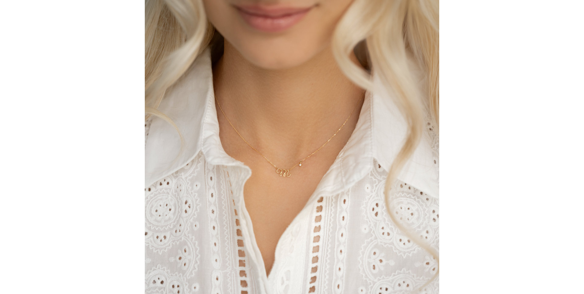 Náhrdelník s diamantom Elegance Letter