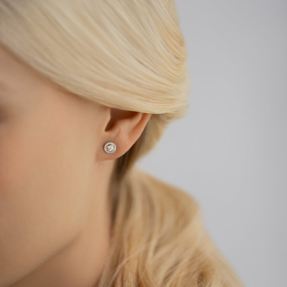 Náušnice s diamantmi Sparkling Rain