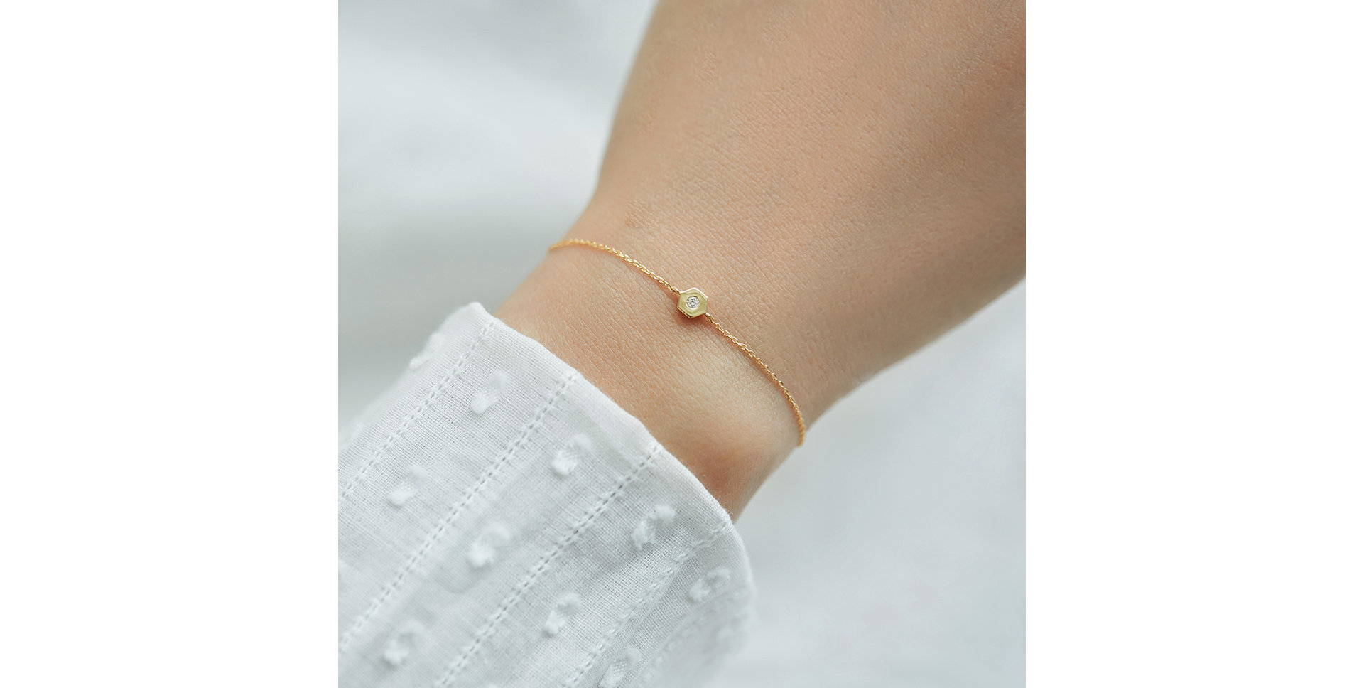 Náramok s diamantom Hexagonal Brilliance