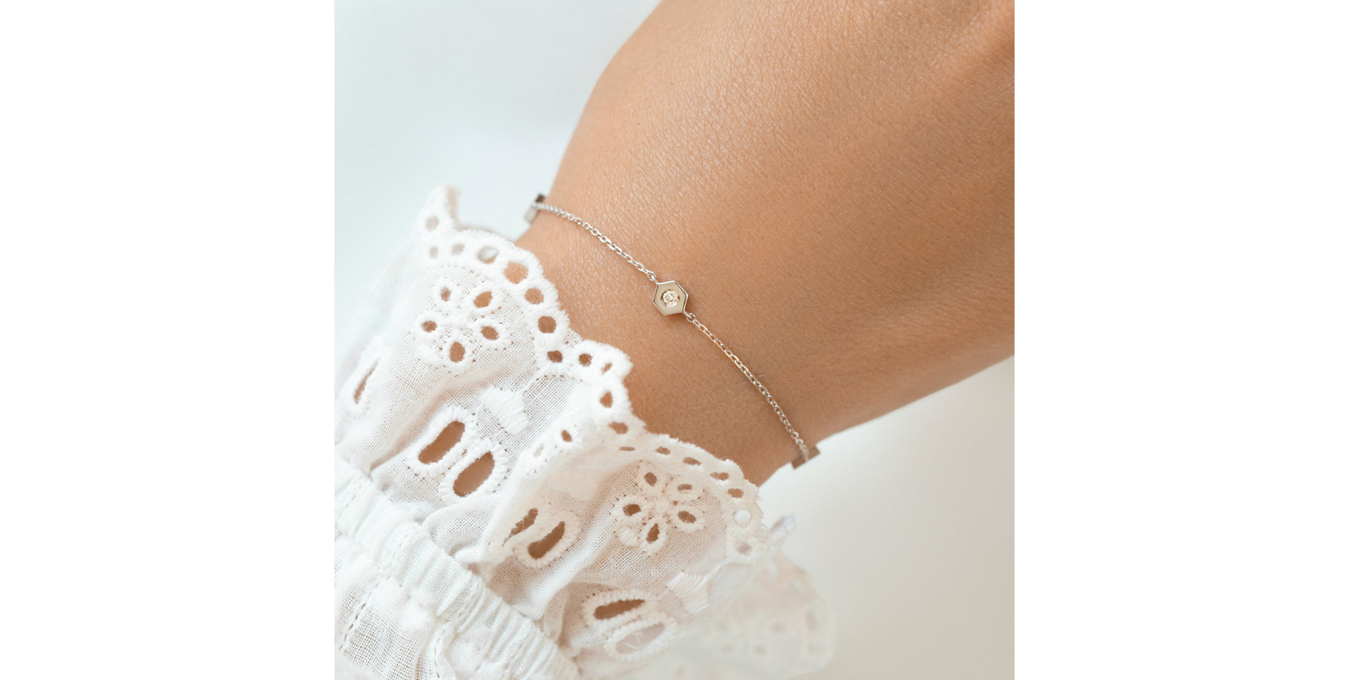 Náramok s diamantmi Hexagonal Brilliance