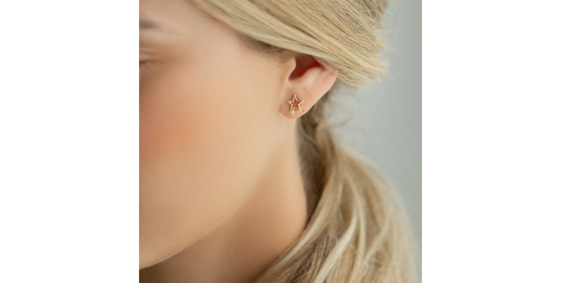Náušnice s briliantmi Glossy Starfish