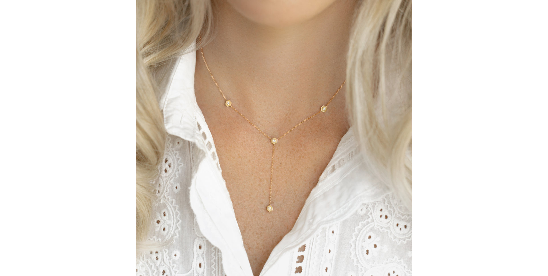 Náhrdelník s diamantmi Six Sides