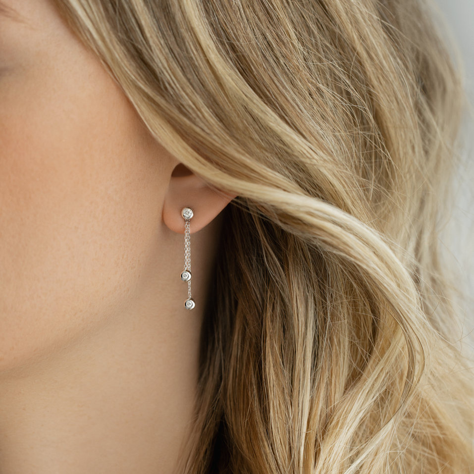 Náušnice s diamantmi Glowing Dots