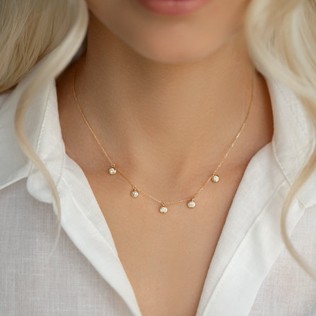 Náhrdelník s diamantmi Sparkling Dots