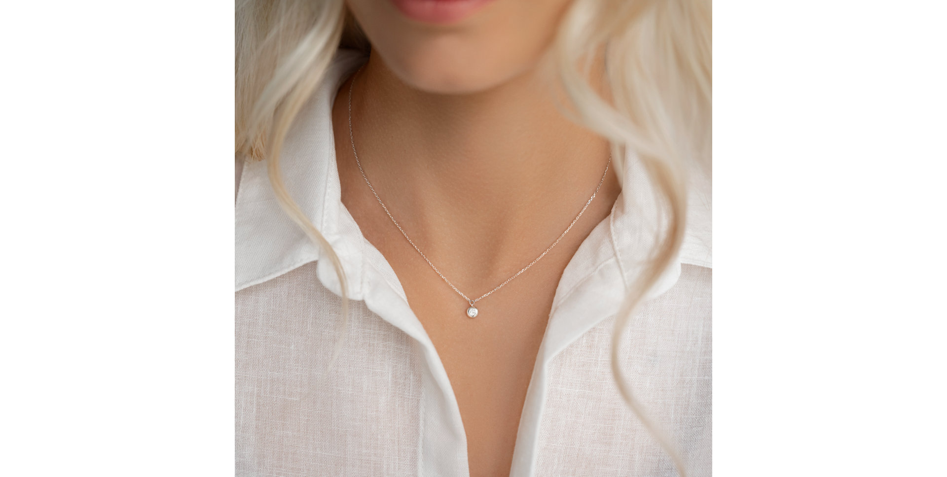 Náhrdelník s diamantom Sparkling Dots