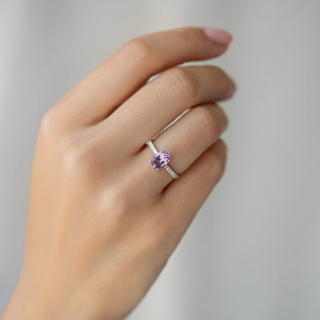 Prsteň s diamantmi a topásom Touch of Spark
