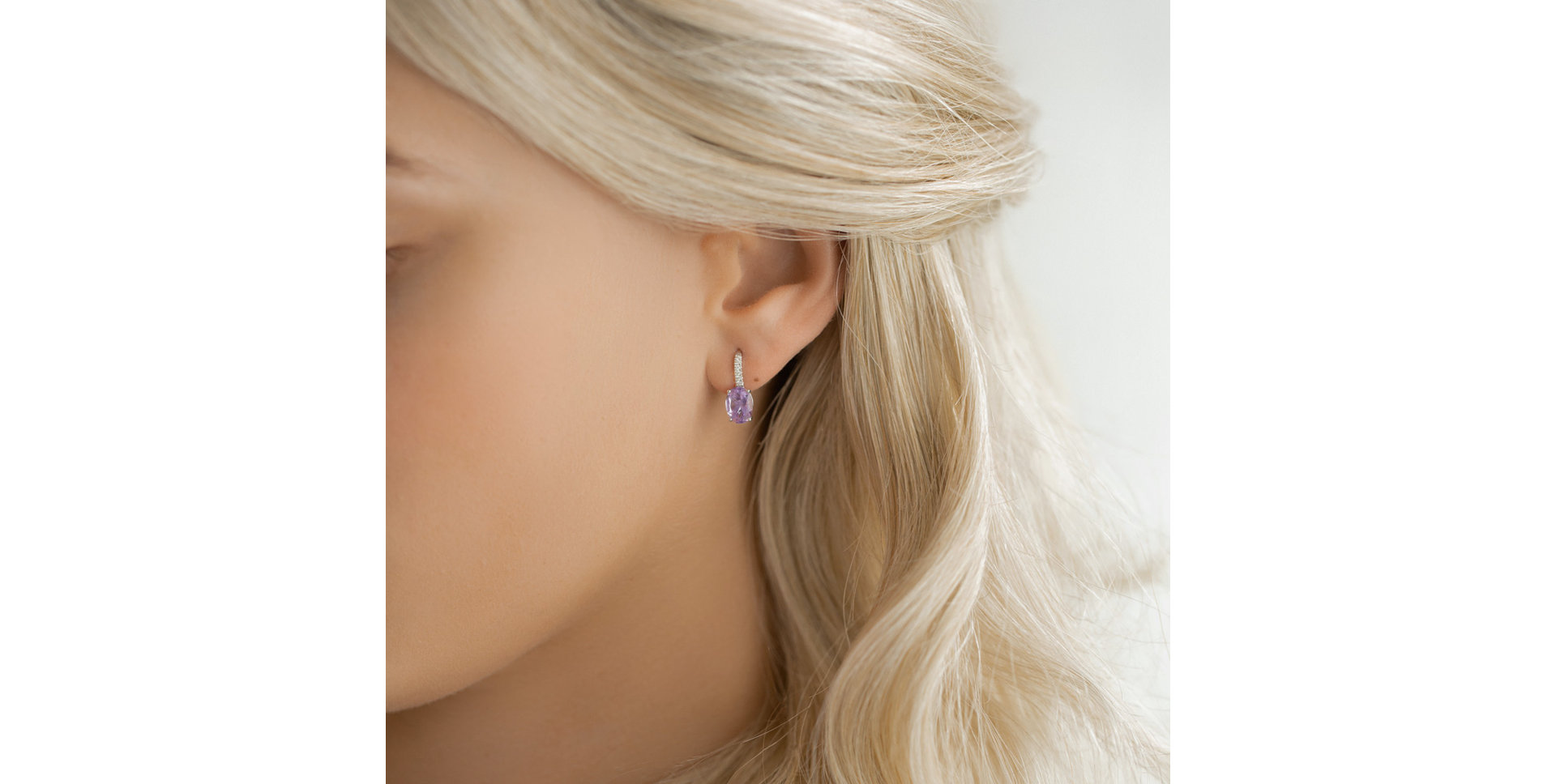 Náušnice s diamantmi a topásom Niké Elegance