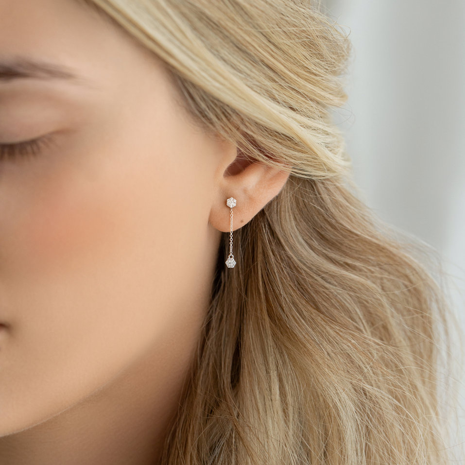 Náušnice s diamantmi Magic Drops