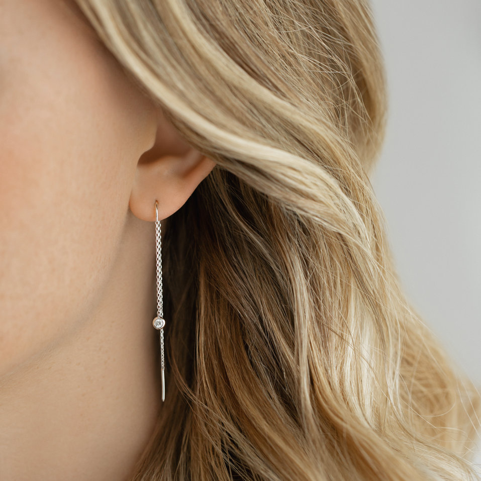 Náušnice s diamantom Dottie