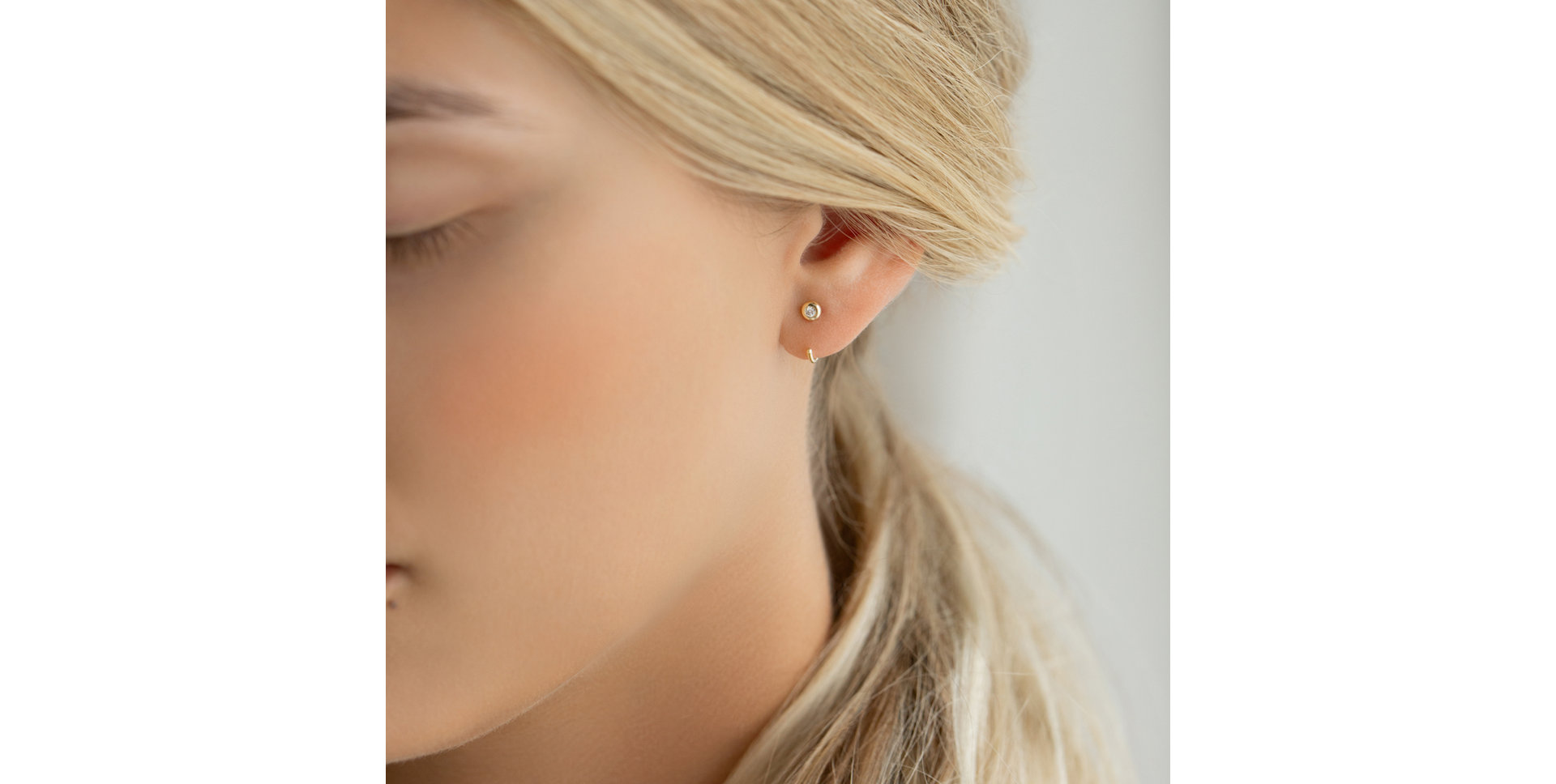 Náušnice s diamantom Low Dot