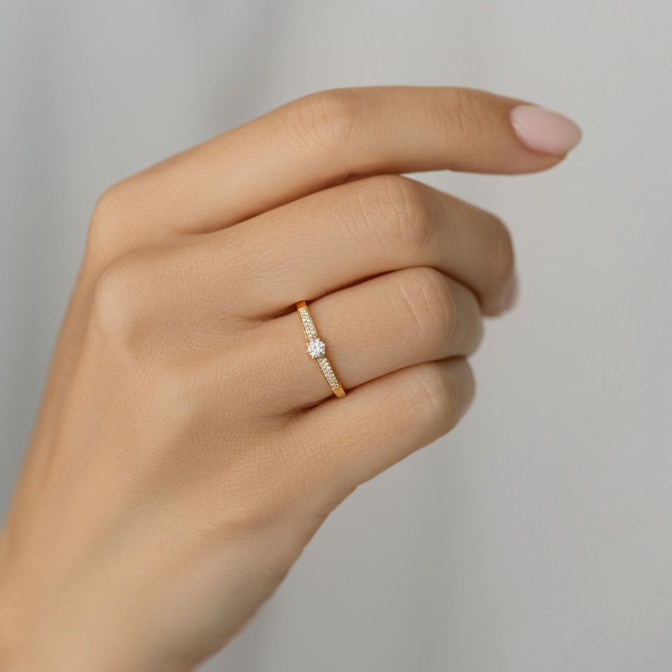 Prsteň s diamantmi Sparkling Romance