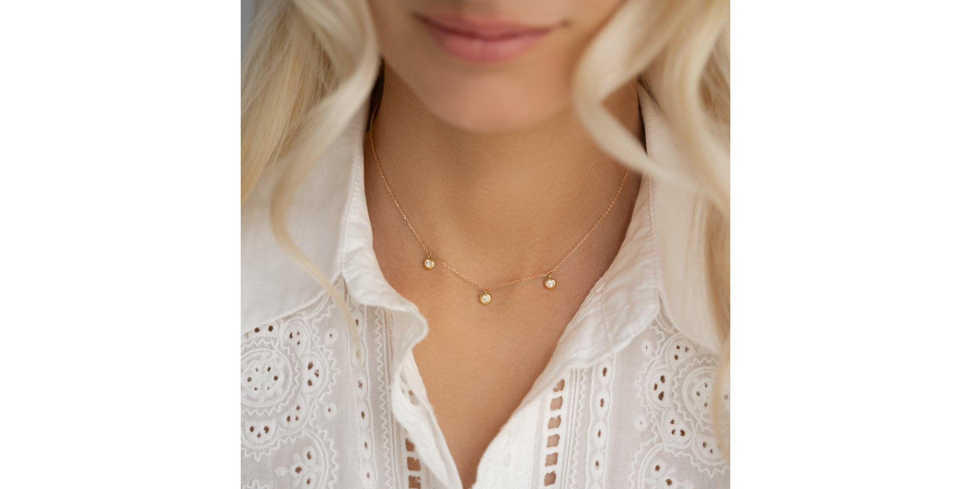 Náhrdelník s diamanty Sparkling Dots