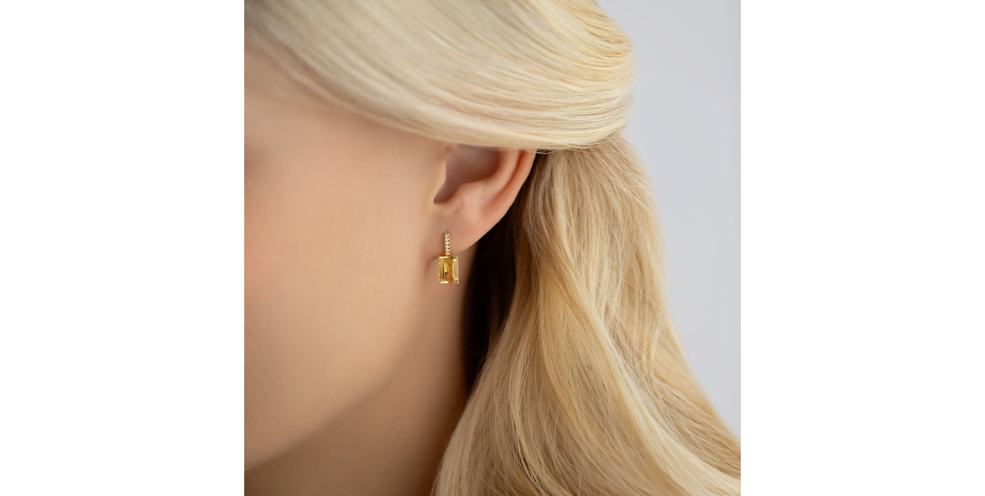 Náušnice s diamantmi a peridotom Mireth