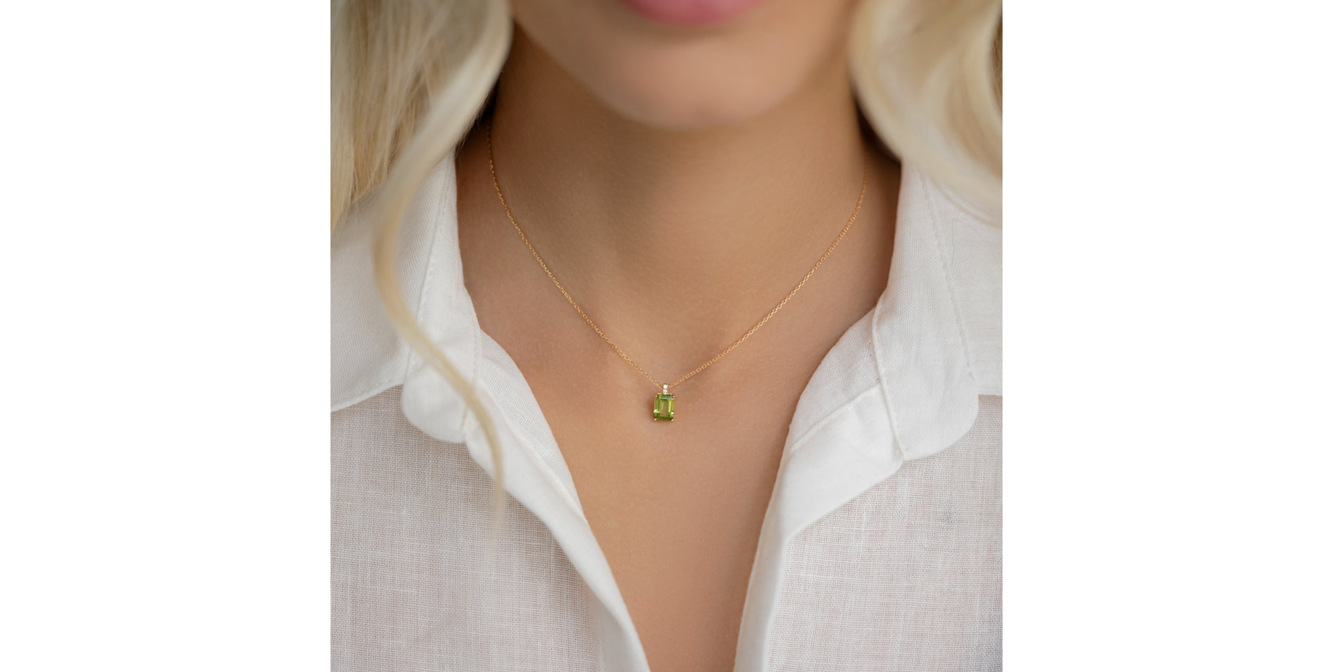 Náhrdelník s diamantmi a rhodolitom Mireth