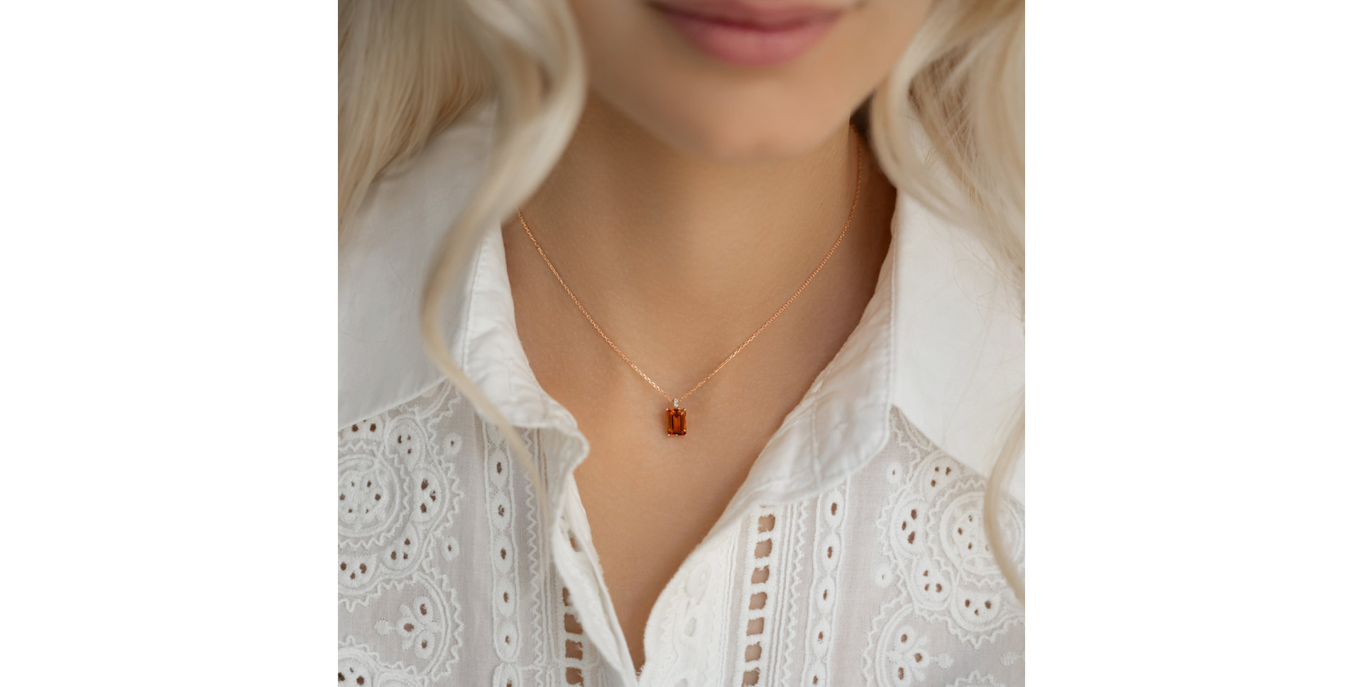 Náhrdelník s diamantmi a tanzanitom Mireth