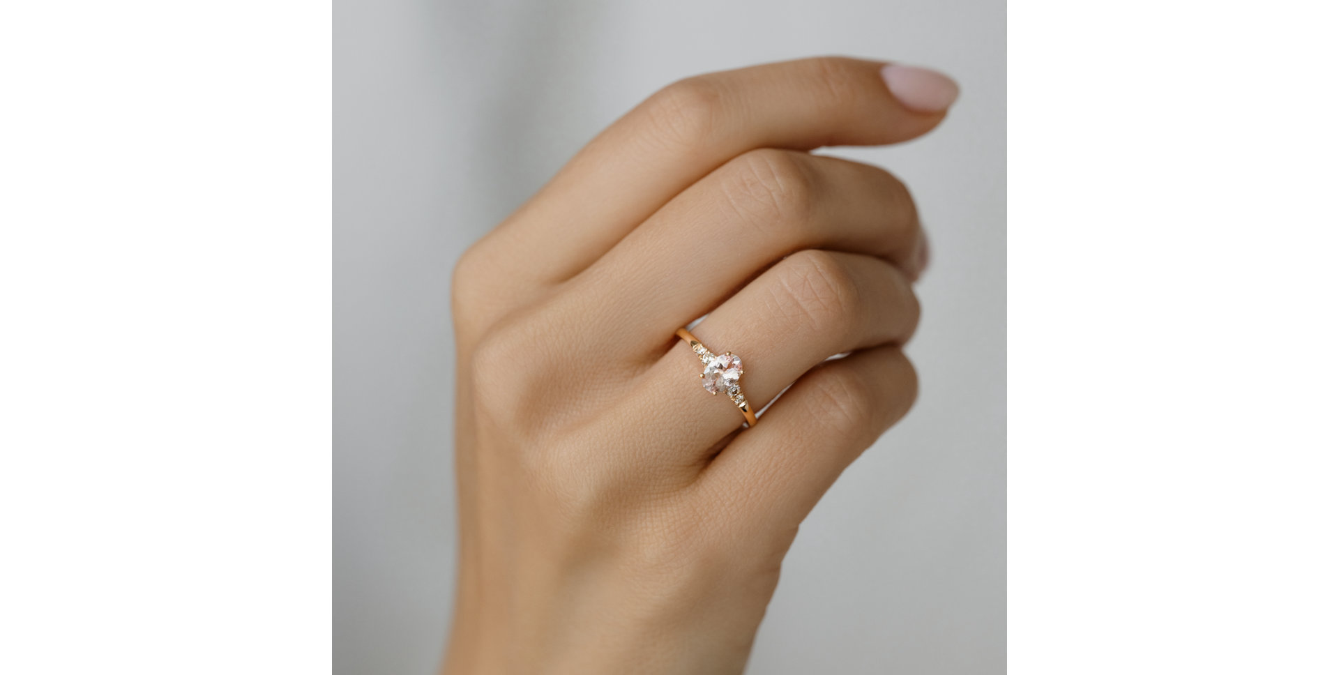 Prsteň s diamantmi a morganitom Melisandra