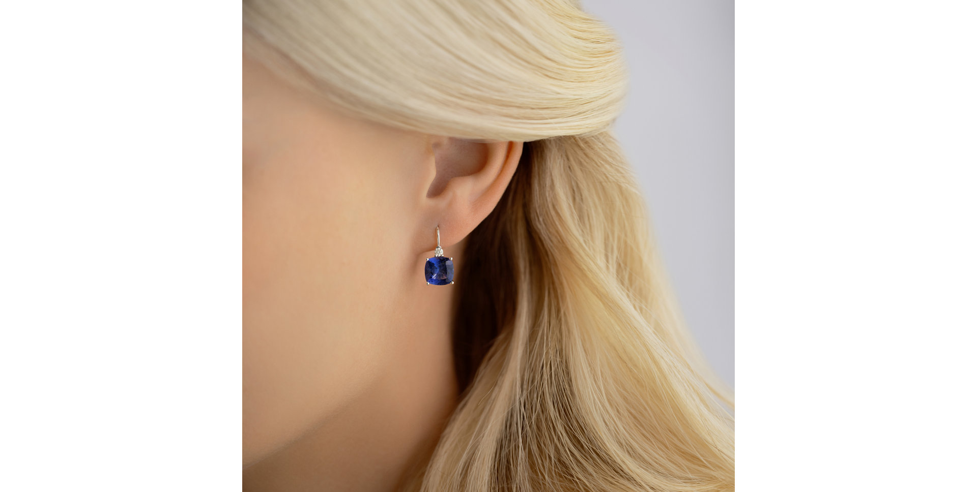 Náušnice s diamantom a topásom The Countess