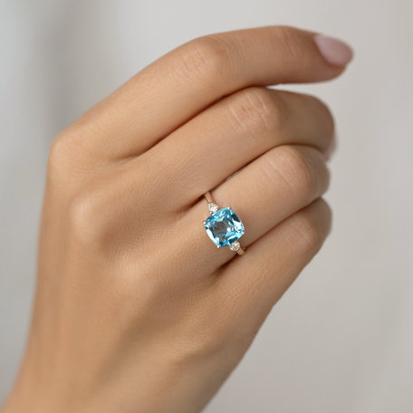 Prsteň s diamantmi a citrínom The Countess