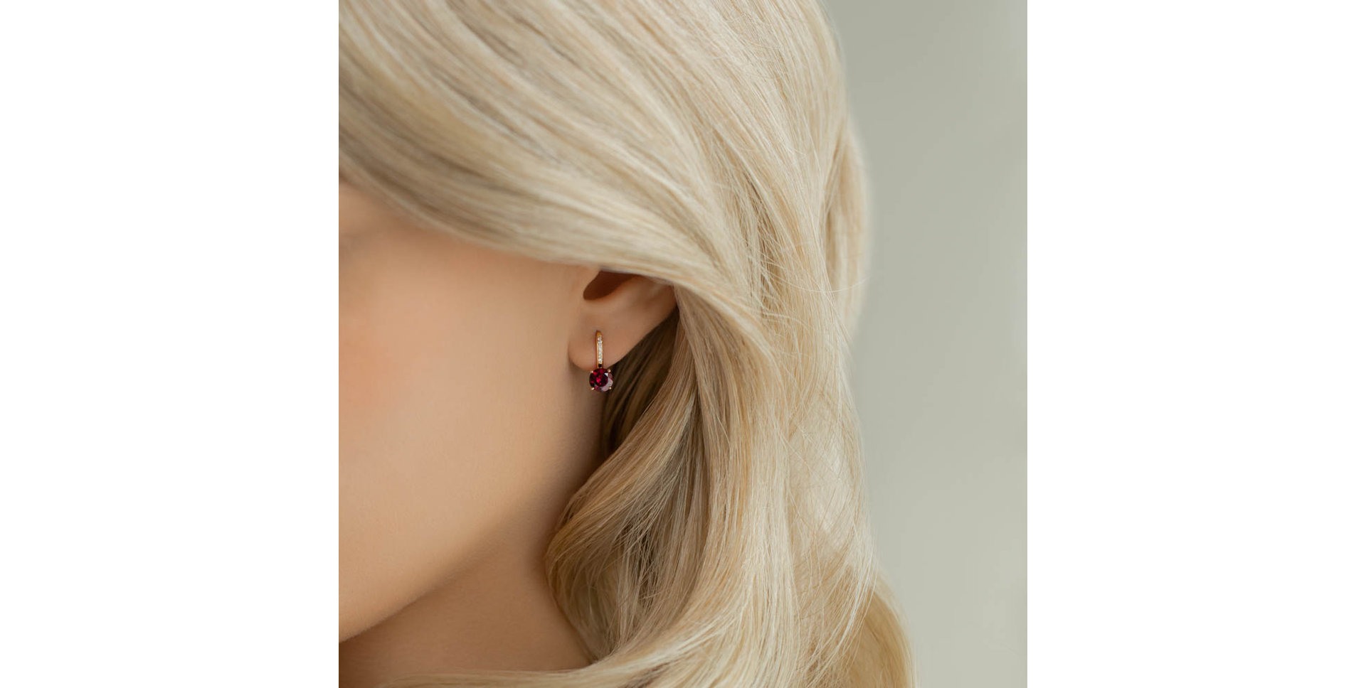 Náušnice s diamantmi a citrínom Carleton