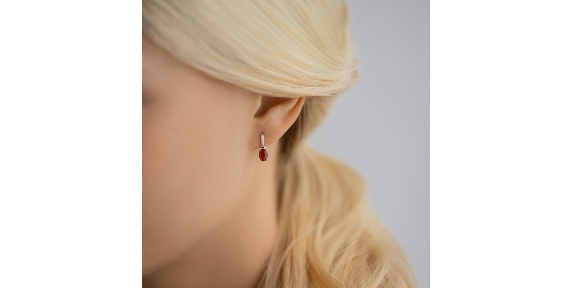 Náušnice s diamantmi a ametystom Lauriene