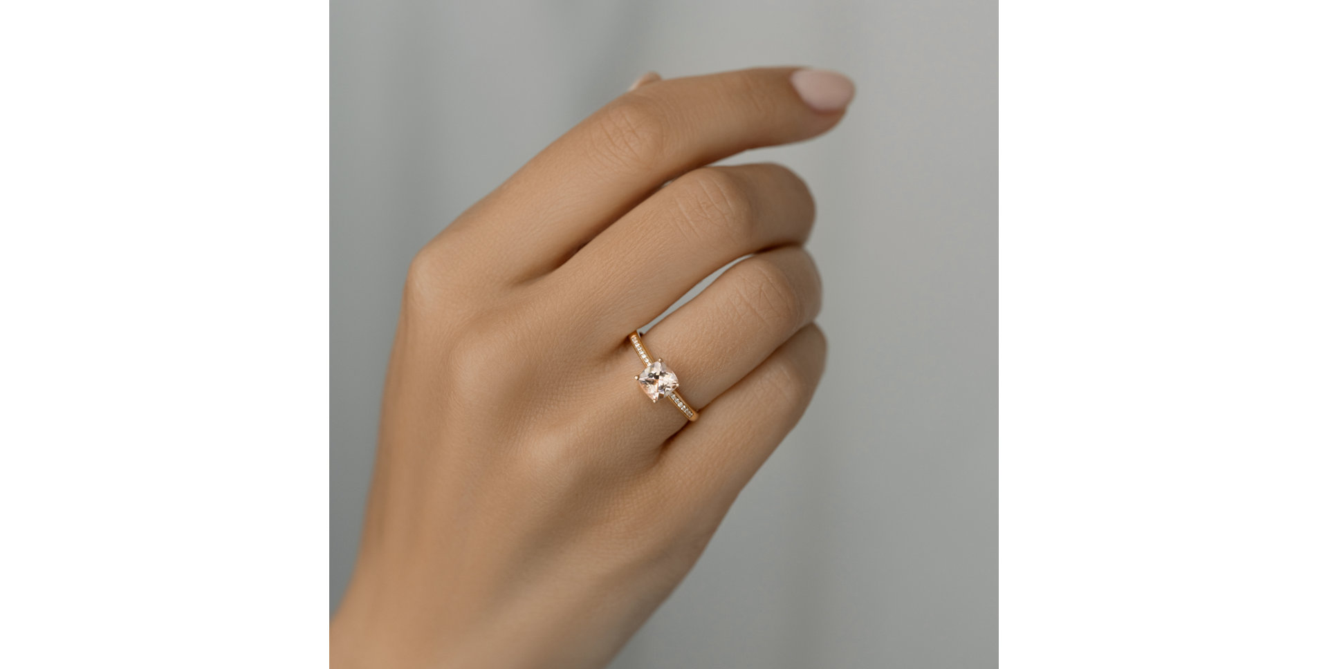 Prsteň s diamantmi a rhodolitom Melody Symphony