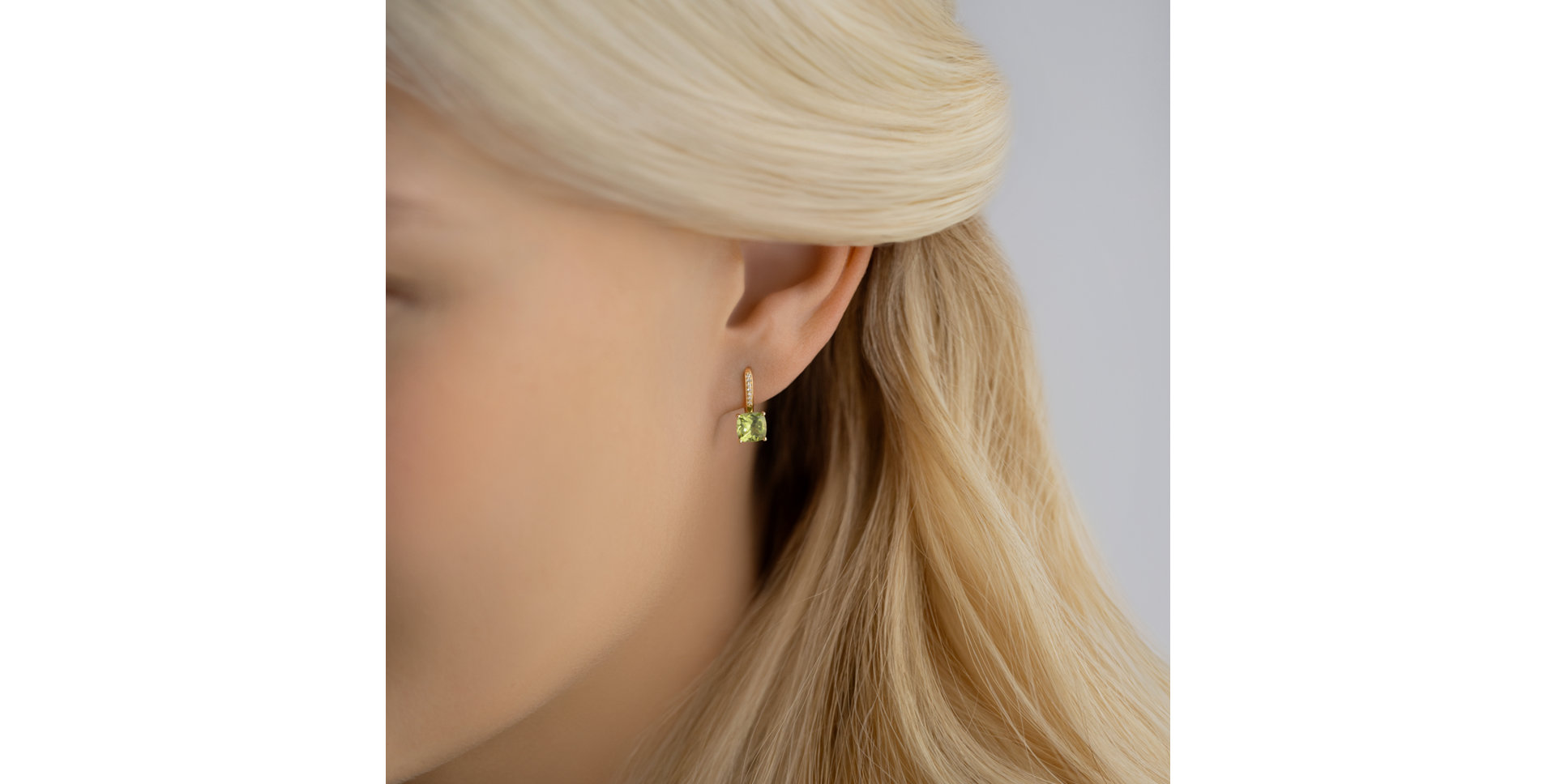 Náušnice s diamantmi a topásom Calypso