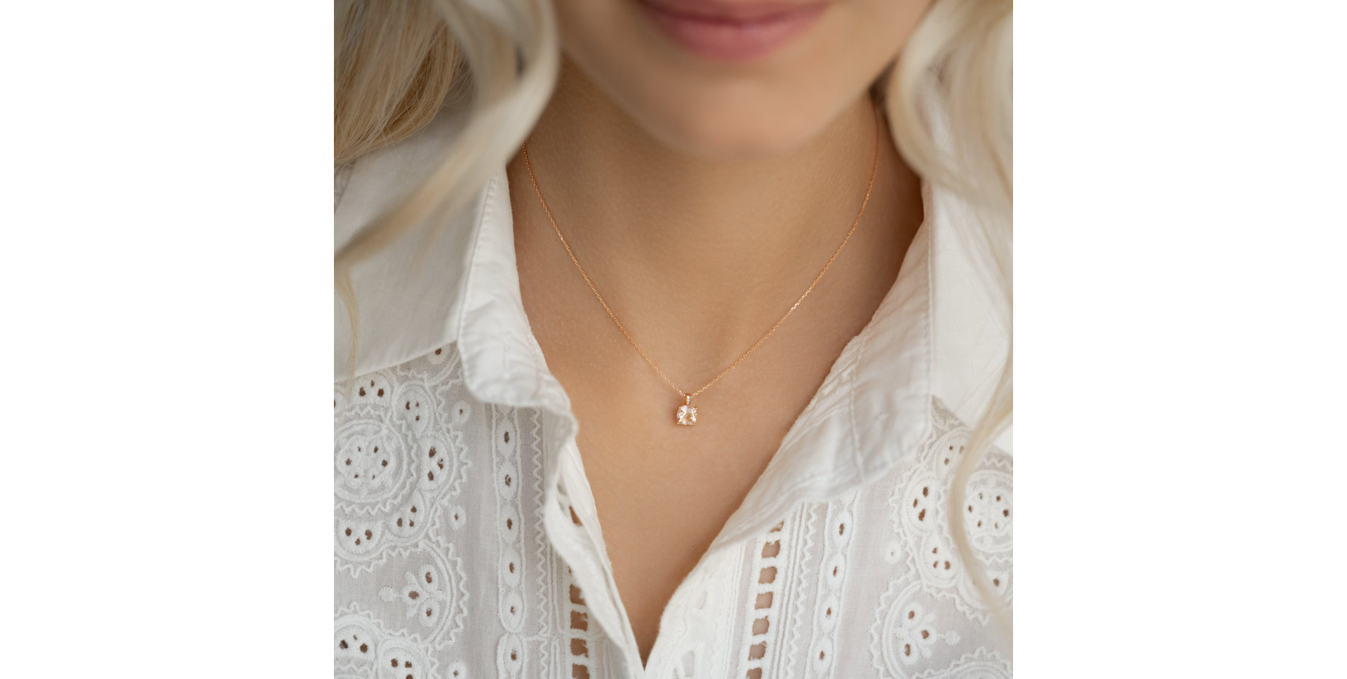 Náhrdelník s diamantmi a citrínom Amariel