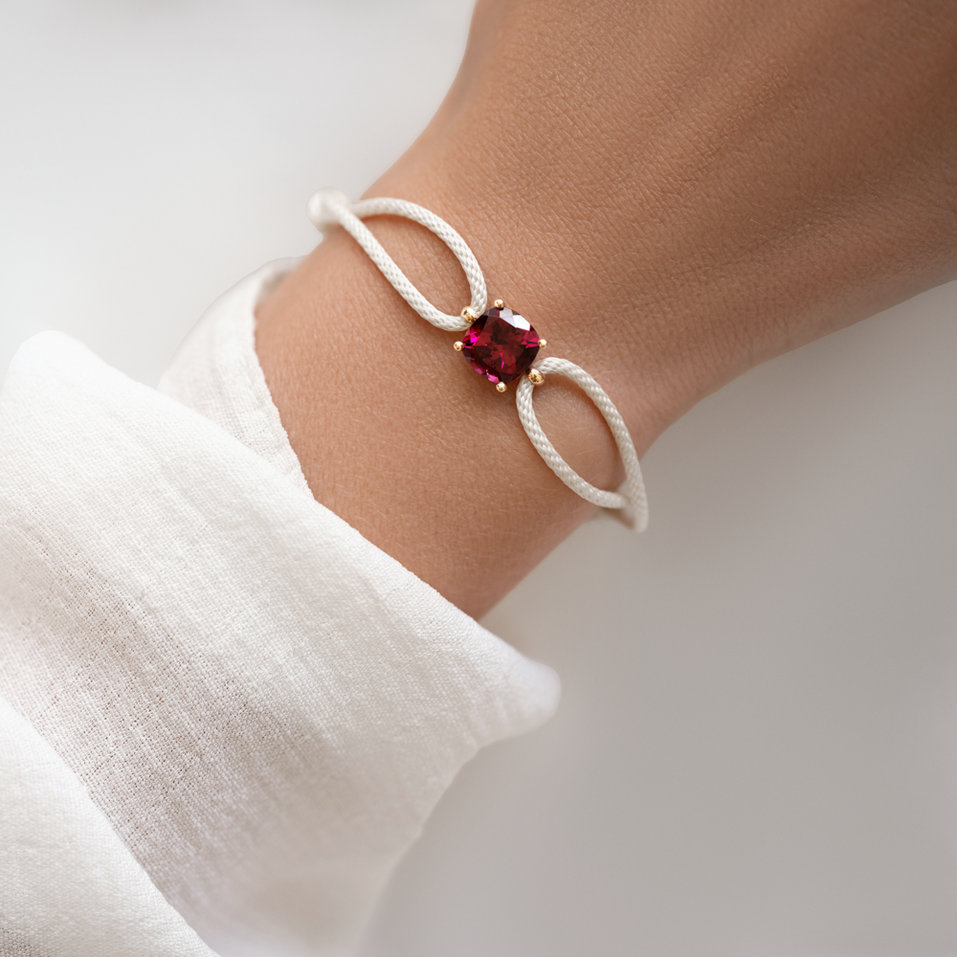 Náramok s rhodolitom Faith