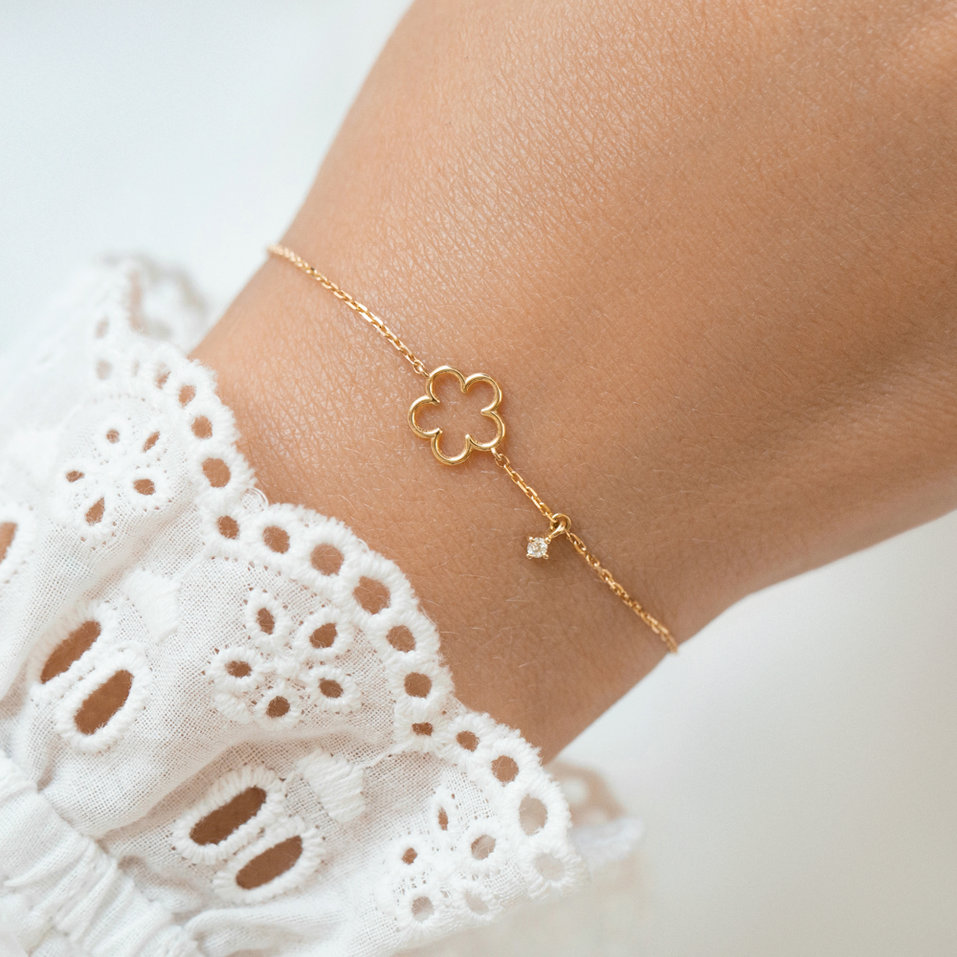 Náramok s diamantom Glossy Daisy