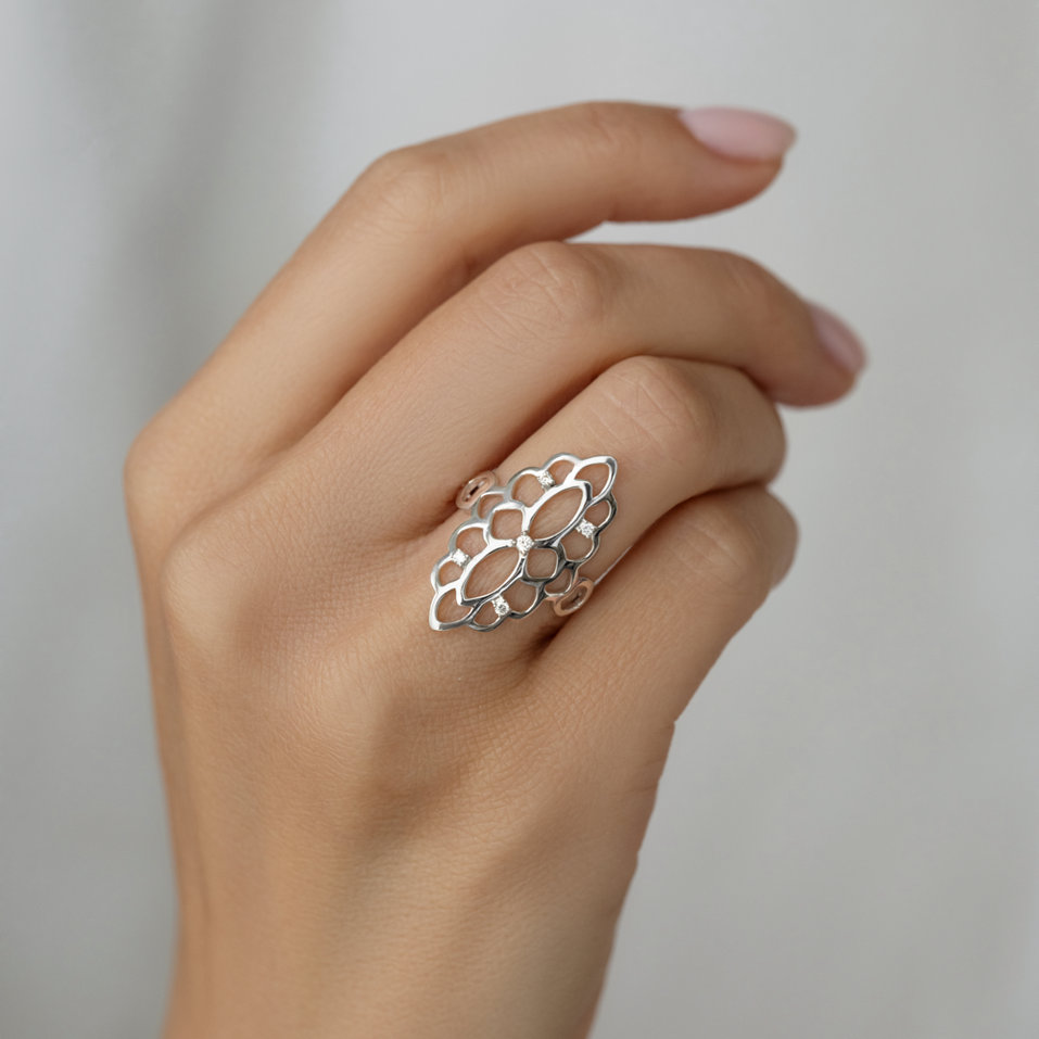 Prsteň s diamantmi Folk Heritage