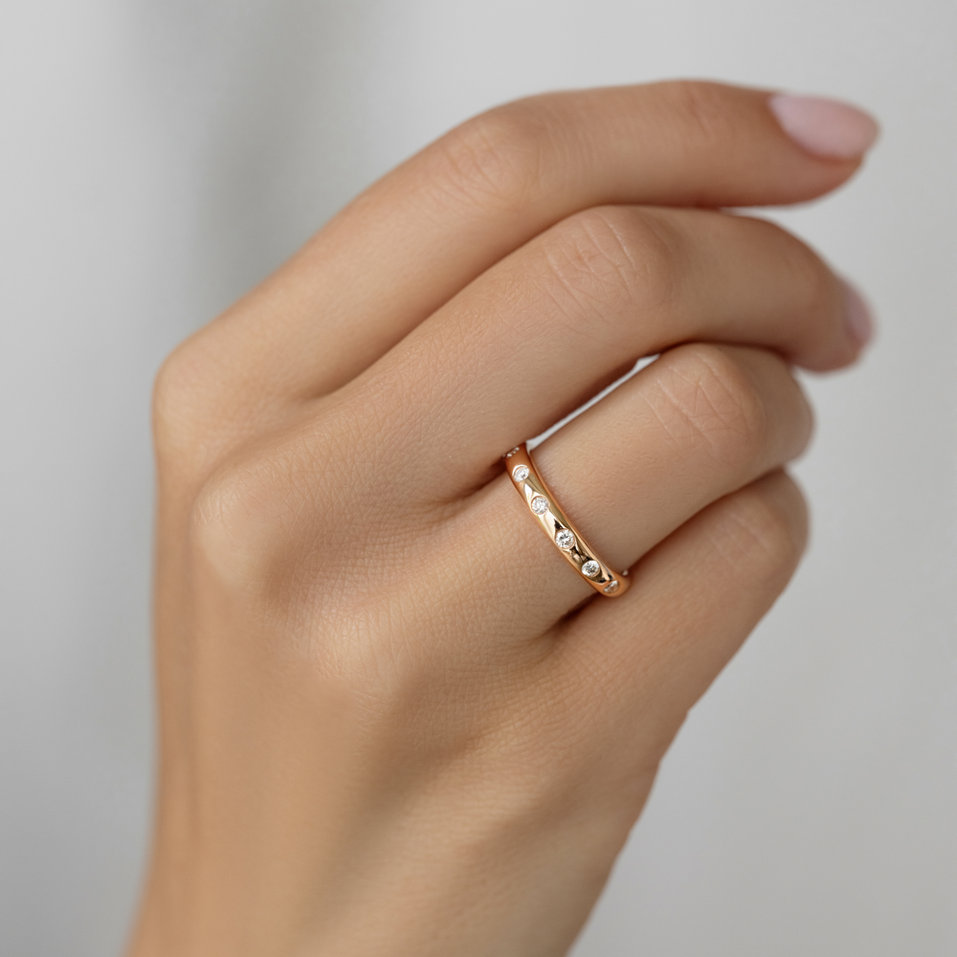 Prsteň s diamantmi Talys