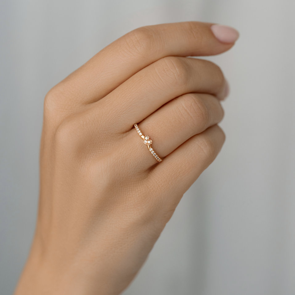 Prsteň s diamantmi First Kiss