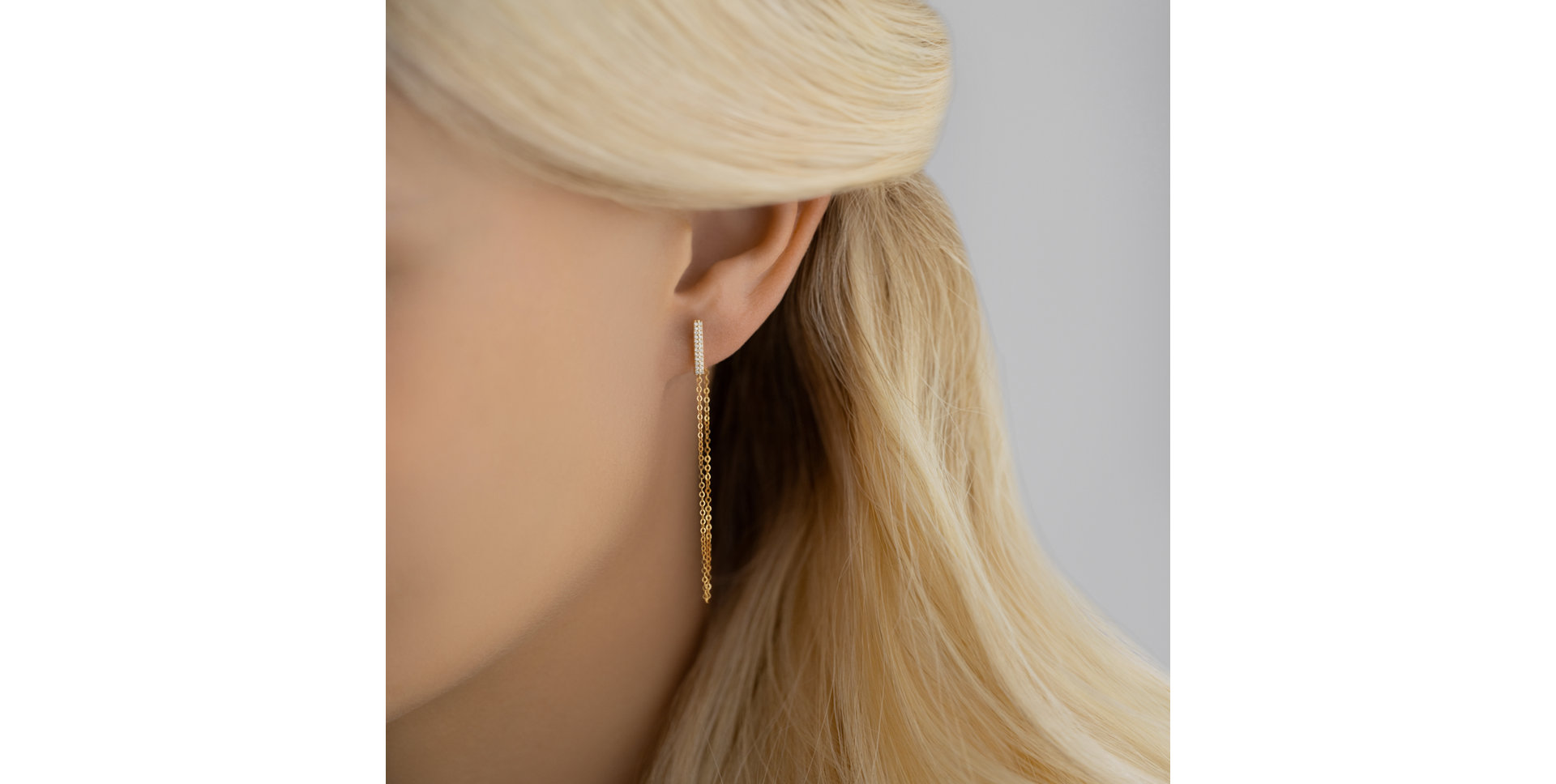 Náušnice s diamantmi Falling Rain