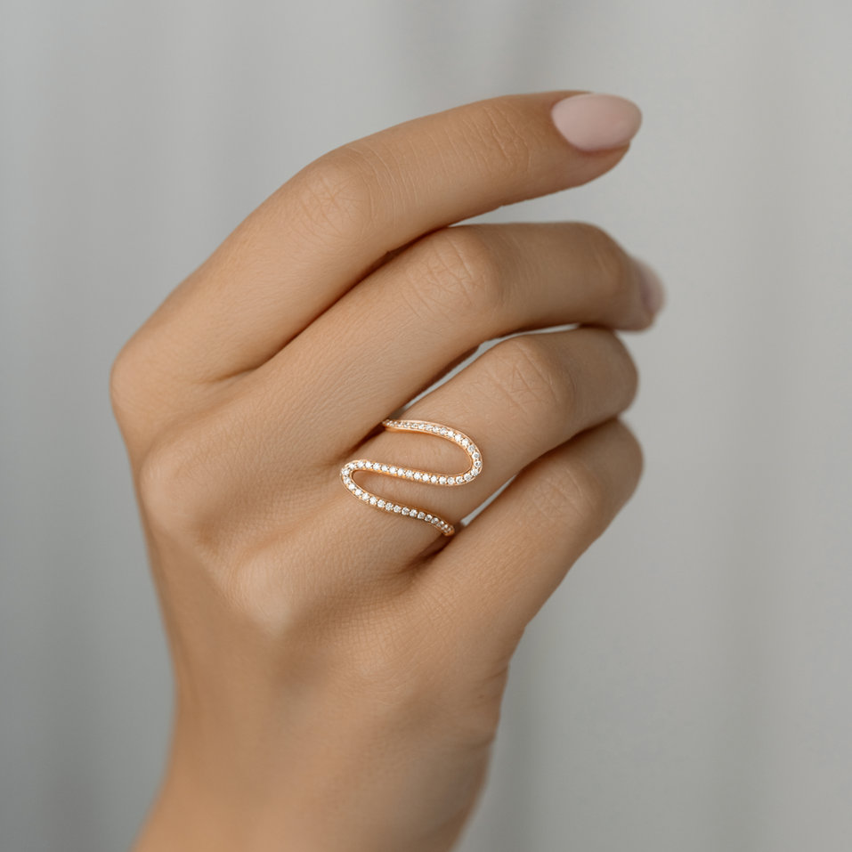 Prsteň s diamantmi Simple