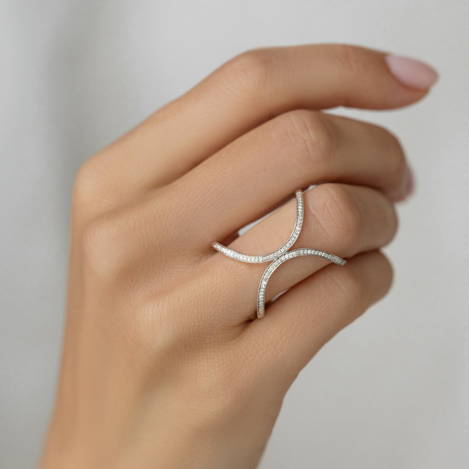 Prsteň s diamantmi Lyrix