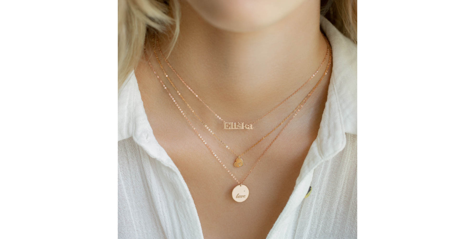 Náhrdelník s diamantom Classic name